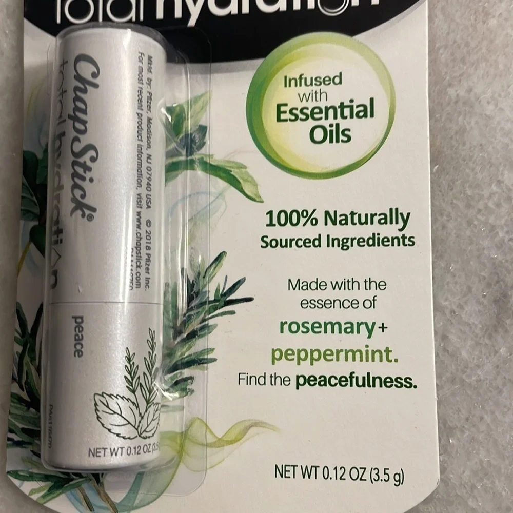 Chapstick total hydration chapstick essential oil rosemary peppermint lip makeup